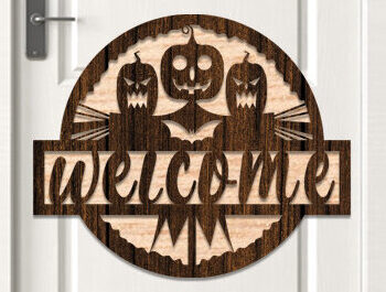 Intra απο ξύλο plywood  Χρώμα wenge 3mm-4mm πάχος - Δέσμη κοπής με λέιζερ κρεμάστρα πόρτας Halloween Δίασταση 15x15 cm INTRAFABR-79580478 - Image 5