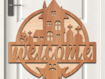 Intra απο ξύλο plywood  Χρώμα wenge 3mm-4mm πάχος - Δέσμη κοπής με λέιζερ κρεμάστρα πόρτας Halloween Δίασταση 15x15 cm INTRAFABR-79580478 - Image 8