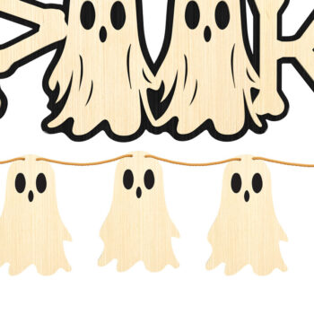 Intra απο ξύλο plywood Χρώμα wenge 3mm-4mm πάχος - Αποκριάτικη κρεμάστρα πόρτας Δίασταση 30x20 cm INTRAFABR-103310494 - Image 1