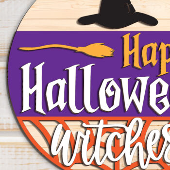 Intra απο ξύλο plywood  Χρώμα wenge 3mm-4mm πάχος - Halloween Door Hanger Δίασταση 15x15 cm INTRAFABR-21792899 - Image 2