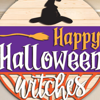 Intra απο ξύλο plywood  Χρώμα wenge 3mm-4mm πάχος - Halloween Door Hanger Δίασταση 15x15 cm INTRAFABR-21792899 - Image 3