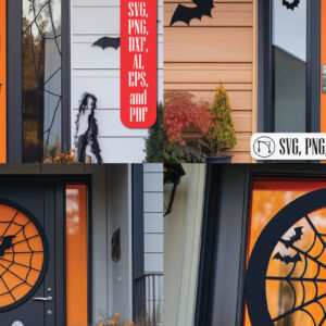 Intra απο ξύλο plywood  Χρώμα wenge 3mm-4mm πάχος - Πακέτο Halloween Door Hanger Δίασταση 15x15 cm INTRAFABR-36517974