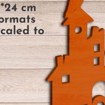 Intra απο ξύλο plywood  Χρώμα wenge 3mm-4mm πάχος - Halloween Door Hanger, Welcome Sign Δίασταση 15x15 cm INTRAFABR-9525352 - Image 2