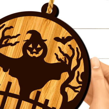 Intra απο ξύλο plywood  Χρώμα wenge 3mm-4mm πάχος - Πακέτο πινακίδων κρεμαστά πόρτας αποκριών Δίασταση 15x15 cm INTRAFABR-23846373 - Image 3