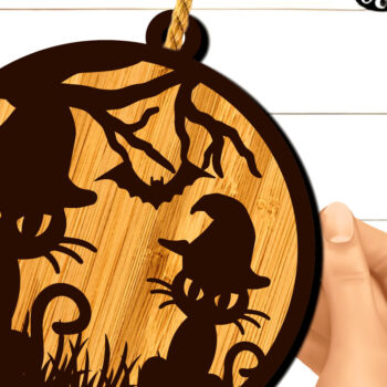 Intra απο ξύλο plywood  Χρώμα wenge 3mm-4mm πάχος - Πακέτο πινακίδων κρεμαστά πόρτας αποκριών Δίασταση 15x15 cm INTRAFABR-23846373 - Image 5