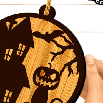 Intra απο ξύλο plywood  Χρώμα wenge 3mm-4mm πάχος - Πακέτο πινακίδων κρεμαστά πόρτας αποκριών Δίασταση 15x15 cm INTRAFABR-23846373 - Image 7