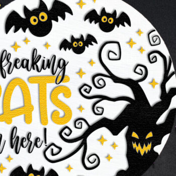 Intra απο ξύλο plywood Χρώμα wenge 3mm-4mm πάχος - κοπής πινακίδας αποκριών πόρτας, Bats Δίασταση 15x15 cm INTRAFABR-23847205 - Image 2