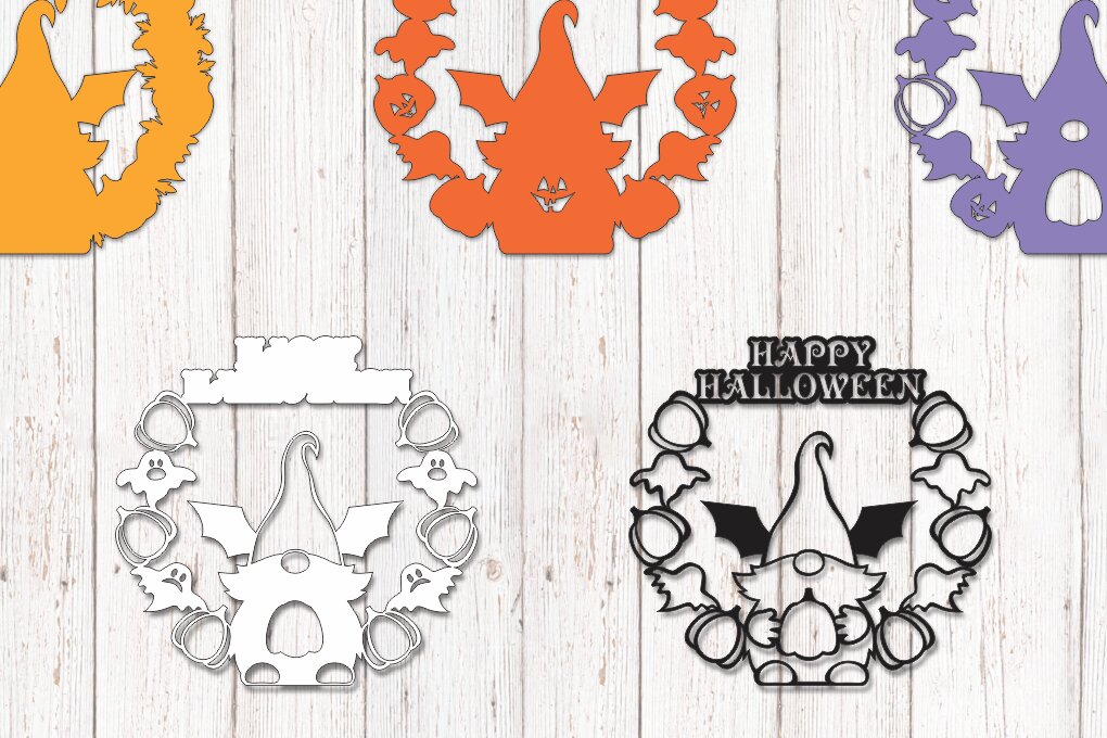 Intra απο ξύλο plywood  Χρώμα wenge 3mm-4mm πάχος - Πινακίδα πόρτας αποκριών με τρισδιάστατο σχέδιο Gnome Δίασταση 15x15 cm INTRAFABR-22746361