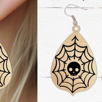 Intra απο ξύλο plywood  Χρώμα wenge 3mm-4mm πάχος - κοπής με λέιζερ αποκριάτικων σκουλαρικιών, Glowfo Δίασταση 20x20 cm INTRAFABR-9301417 - Image 1