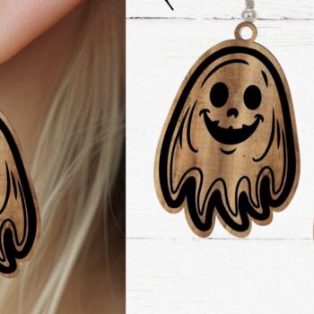 Intra απο ξύλο plywood  Χρώμα wenge 3mm-4mm πάχος - κοπής με λέιζερ αποκριάτικων σκουλαρικιών, Glowfo Δίασταση 20x20 cm INTRAFABR-36442281 - Image 3