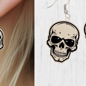 Intra απο ξύλο plywood  Χρώμα wenge 3mm-4mm πάχος - κοπής με λέιζερ αποκριάτικων σκουλαρικιών Δίασταση 20x20 cm INTRAFABR-15858482 - Image 1