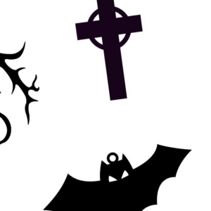 Intra απο ξύλο plywood  Χρώμα wenge 3mm-4mm πάχος - Αποκριάτικο Σκουλαρίκι Cross Bat Skull Δίασταση 3x3 cm INTRAFABR-12951628