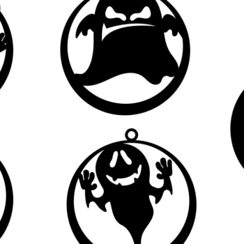 Intra απο ξύλο plywood Χρώμα wenge 3mm-4mm πάχος - Halloween Earring Ghost Earring Δίασταση 3x3 cm INTRAFABR-21950039 - Image 1