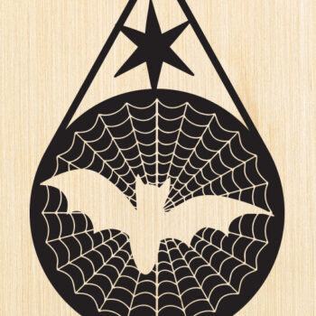 Intra απο ξύλο plywood  Χρώμα wenge 3mm-4mm πάχος - Αποκριάτικο σκουλαρίκι , κοπής με λέιζερ Δίασταση 15x18 cm INTRAFABR-78793026 - Image 3