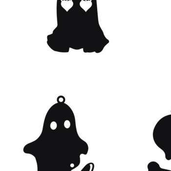 Intra απο ξύλο plywood  Χρώμα wenge 3mm-4mm πάχος - Halloween Earring ,Spooky Earrings Δίασταση 3x3 cm INTRAFABR-119895553 - Image 1