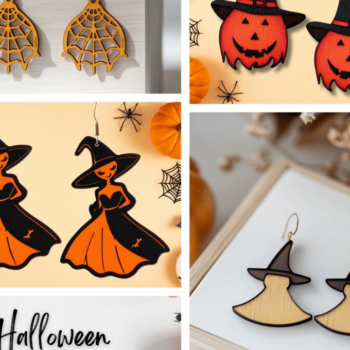 Intra απο ξύλο plywood  Χρώμα wenge 3mm-4mm πάχος - Πρότυπα σκουλαρικιών αποκριών 014 Δίασταση 3x3 cm INTRAFABR-26386617 - Image 1