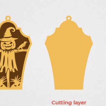 Intra απο ξύλο plywood  Χρώμα wenge 3mm-4mm πάχος - Halloween Earrings 2 - με λέιζερ Δίασταση 3x3 cm INTRAFABR-26386553 - Image 3