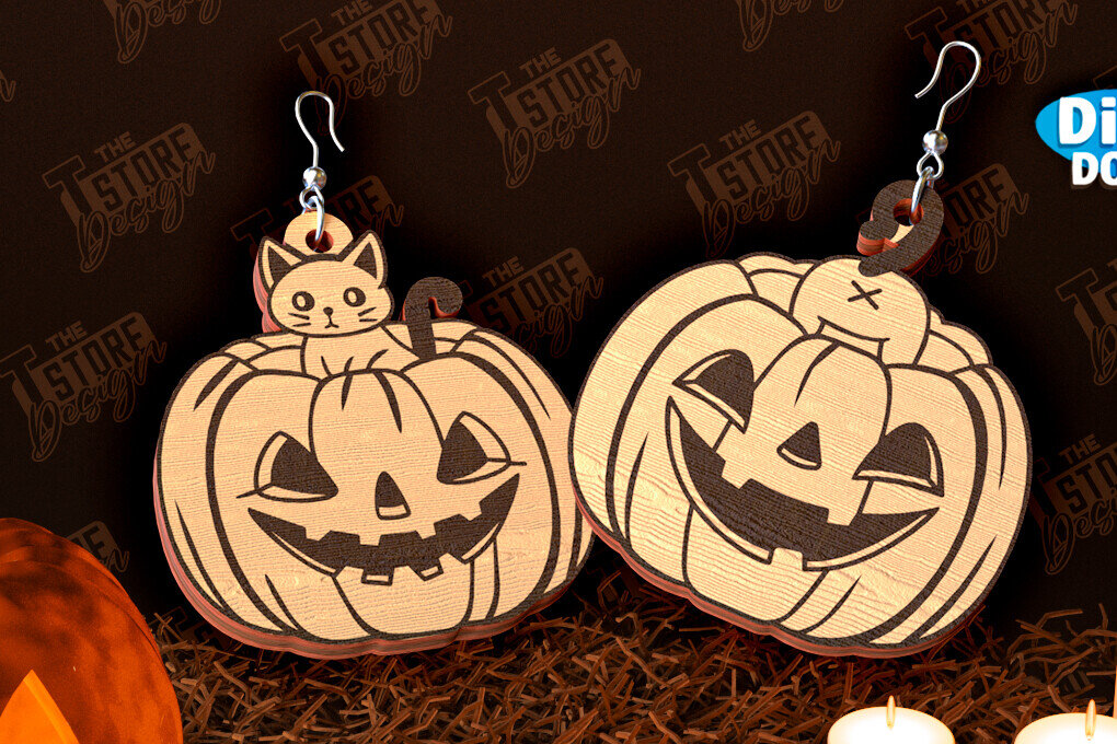 Intra απο ξύλο plywood  Χρώμα wenge 3mm-4mm πάχος - Σκουλαρίκια απόκριες | Σχέδιο Bijoux | CNC Δίασταση 3x3 cm INTRAFABR-26593654