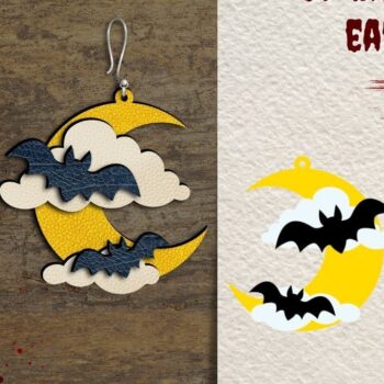 Intra απο ξύλο plywood Χρώμα wenge 3mm-4mm πάχος - Πακέτο αποκριάτικων σκουλαρίκια Δίασταση 3x3 cm INTRAFABR-26593256 - Image 3