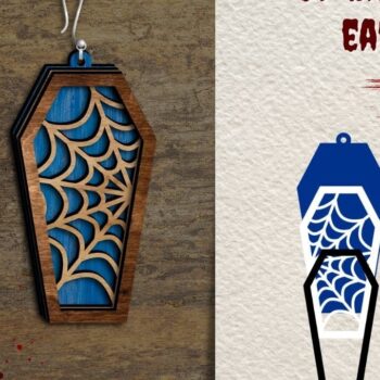 Intra απο ξύλο plywood Χρώμα wenge 3mm-4mm πάχος - Πακέτο αποκριάτικων σκουλαρίκια Δίασταση 3x3 cm INTRAFABR-26593256 - Image 4