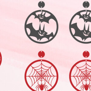 Intra απο ξύλο plywood  Χρώμα wenge 3mm-4mm πάχος - Σκουλαρίκια απόκριες | Αποκριάτικα κοσμήματα Δίασταση 3x3 cm INTRAFABR-26592830