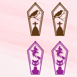 Intra απο ξύλο plywood  Χρώμα wenge 3mm-4mm πάχος - Σκουλαρίκια απόκριες | Μπρελόκ αποκριών Δίασταση 3x3 cm INTRAFABR-26592378