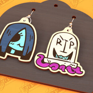 Intra απο ξύλο plywood  Χρώμα wenge 3mm-4mm πάχος - Σκουλαρίκια απόκριες | Κοσμήματα | Μπιζού Δίασταση 3x3 cm INTRAFABR-18615348