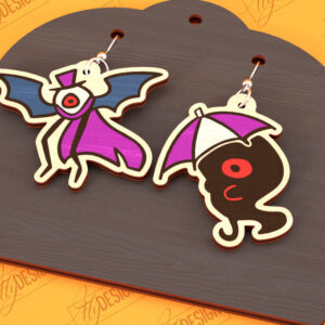 Intra απο ξύλο plywood  Χρώμα wenge 3mm-4mm πάχος - Σκουλαρίκια απόκριες | Κοσμήματα | Μπιζού Δίασταση 3x3 cm INTRAFABR-37053604