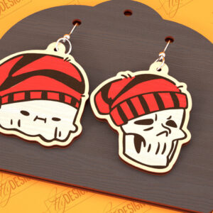 Intra απο ξύλο plywood  Χρώμα wenge 3mm-4mm πάχος - Σκουλαρίκια απόκριες | Κοσμήματα | Μπιζού Δίασταση 3x3 cm INTRAFABR-15530322