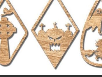 Intra απο ξύλο plywood Χρώμα wenge 3mm-4mm πάχος - Αποκριάτικα Σκουλαρίκια Κοσμήματα με λέιζερ Δίασταση 3x3 cm INTRAFABR-15887105 - Image 1