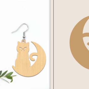 Intra απο ξύλο plywood  Χρώμα wenge 3mm-4mm πάχος - Αποκριάτικα σκουλαρίκια με λέιζερ Δίασταση 3x3 cm INTRAFABR-14915319 - Image 1