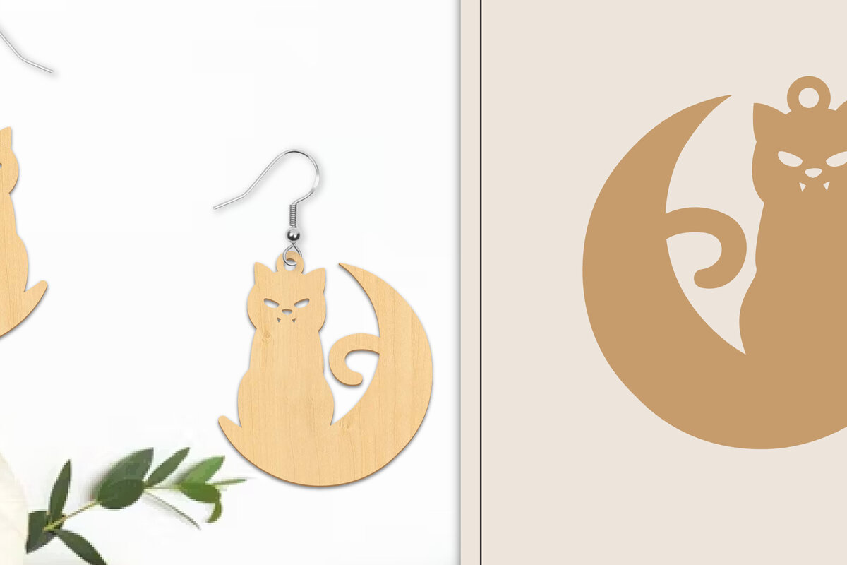 Intra απο ξύλο plywood  Χρώμα wenge 3mm-4mm πάχος - Αποκριάτικα σκουλαρίκια με λέιζερ Δίασταση 3x3 cm INTRAFABR-14915319