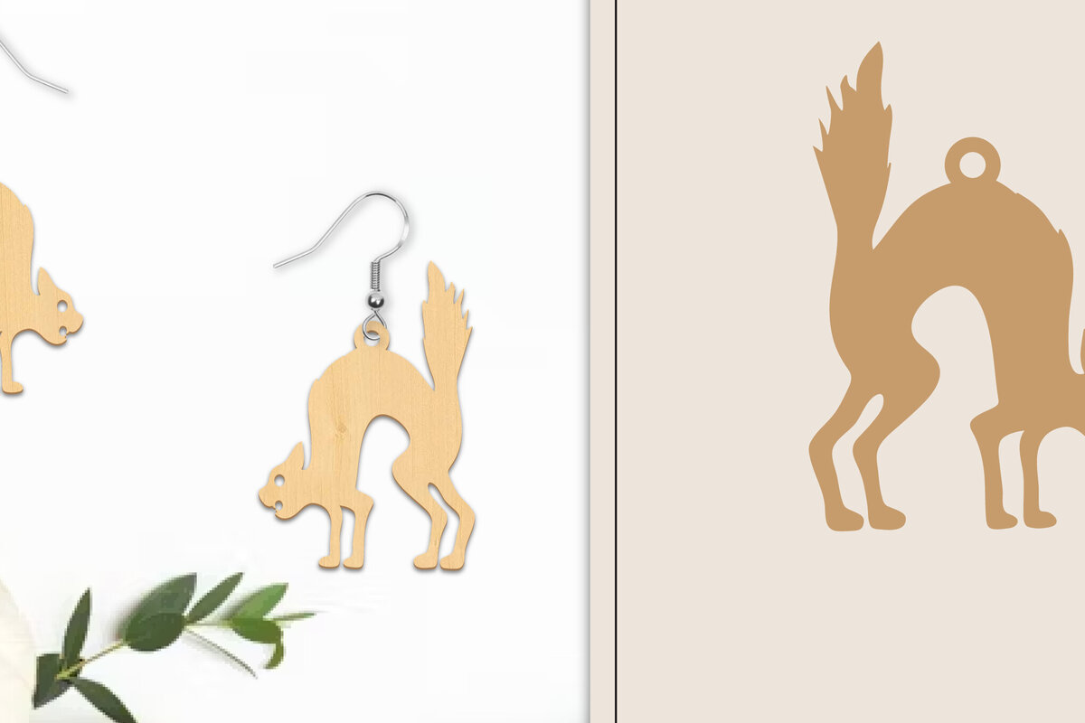 Intra απο ξύλο plywood  Χρώμα wenge 3mm-4mm πάχος - Αποκριάτικα σκουλαρίκια με λέιζερ Δίασταση 3x3 cm INTRAFABR-112271482