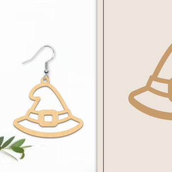 Intra απο ξύλο plywood  Χρώμα wenge 3mm-4mm πάχος - Αποκριάτικα σκουλαρίκια με λέιζερ Δίασταση 3x3 cm INTRAFABR-112271486 - Image 1