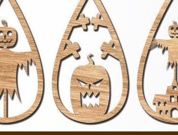 Intra απο ξύλο plywood  Χρώμα wenge 3mm-4mm πάχος - Αποκριάτικα σκουλαρίκια με λέιζερ Δίασταση 3x3 cm INTRAFABR-120426673 - Image 1