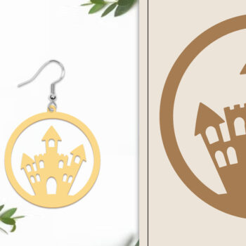 Intra απο ξύλο plywood  Χρώμα wenge 3mm-4mm πάχος - Αποκριάτικα σκουλαρίκια με λέιζερ Δίασταση 3x3 cm INTRAFABR-120426539 - Image 1