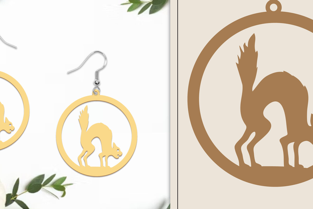 Intra απο ξύλο plywood  Χρώμα wenge 3mm-4mm πάχος - Αποκριάτικα σκουλαρίκια με λέιζερ Δίασταση 3x3 cm INTRAFABR-120426535