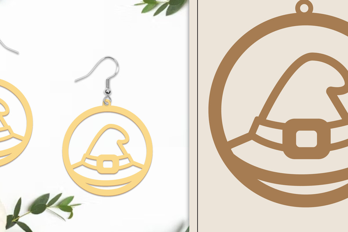 Intra απο ξύλο plywood  Χρώμα wenge 3mm-4mm πάχος - Αποκριάτικα σκουλαρίκια με λέιζερ Δίασταση 3x3 cm INTRAFABR-18396990