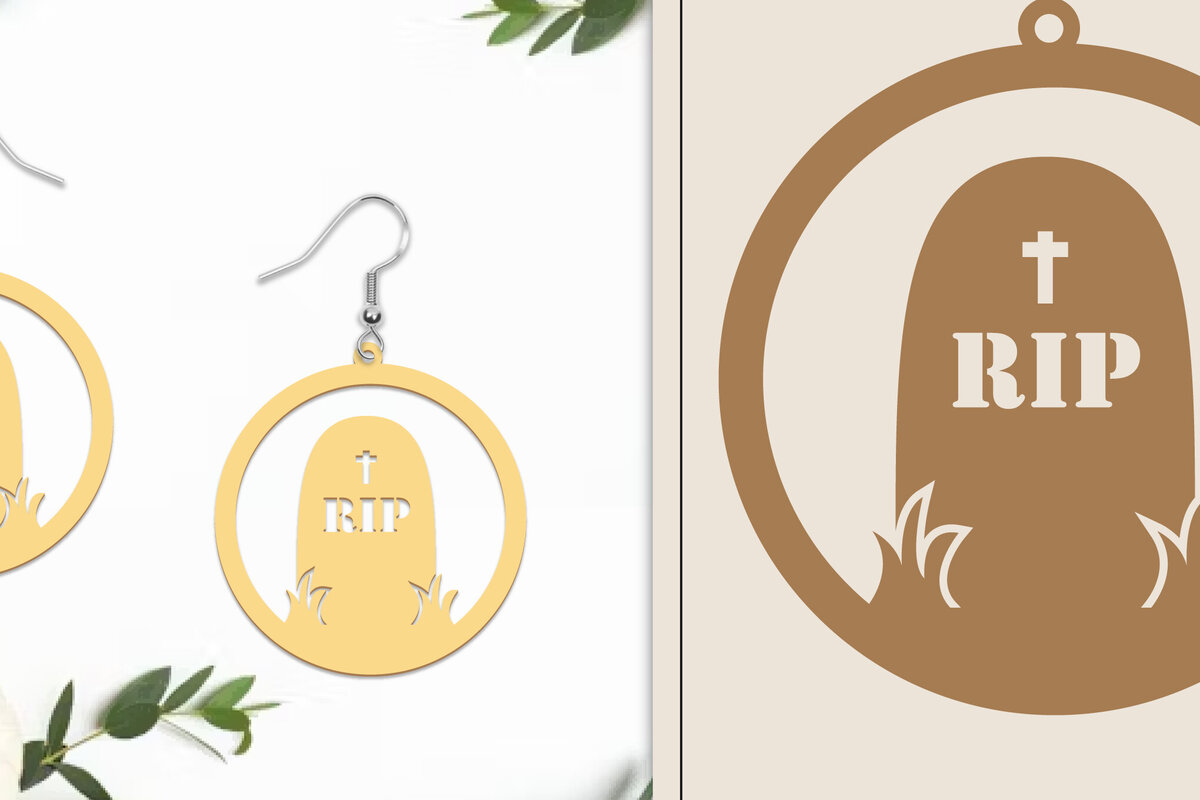 Intra απο ξύλο plywood  Χρώμα wenge 3mm-4mm πάχος - Αποκριάτικα σκουλαρίκια με λέιζερ Δίασταση 3x3 cm INTRAFABR-112228509