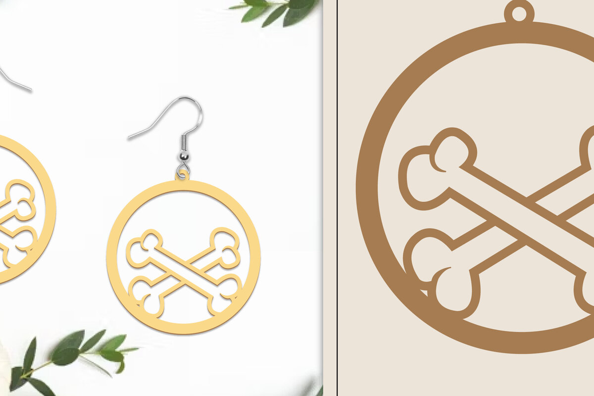 Intra απο ξύλο plywood  Χρώμα wenge 3mm-4mm πάχος - Αποκριάτικα σκουλαρίκια με λέιζερ Δίασταση 3x3 cm INTRAFABR-57676358