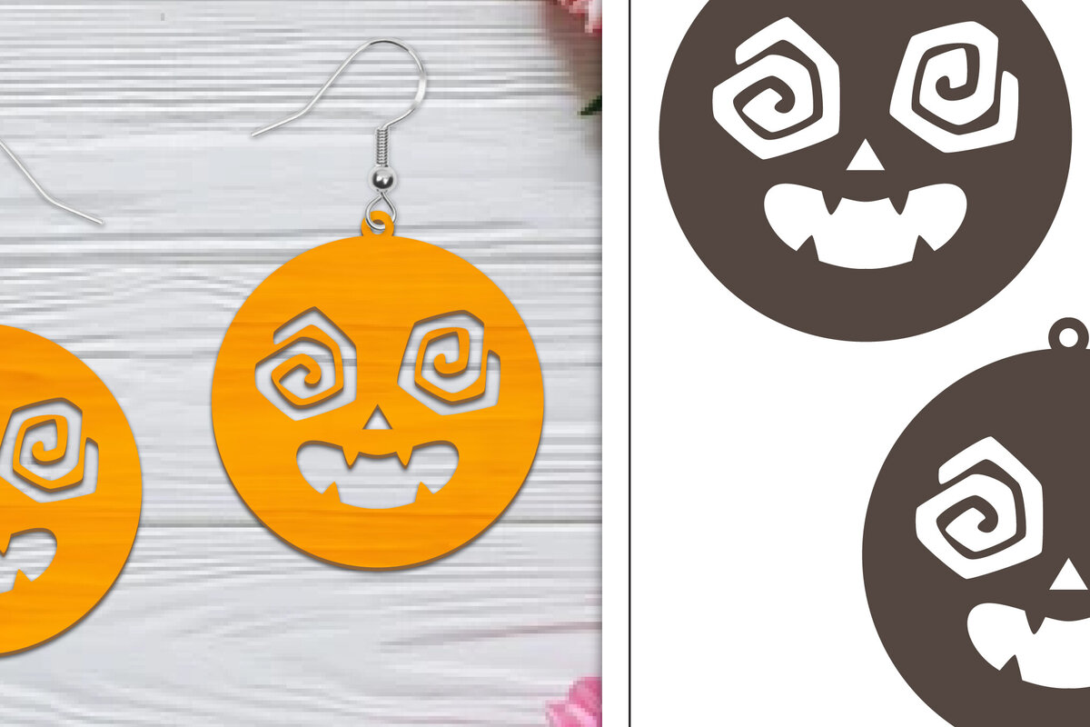 Intra απο ξύλο plywood  Χρώμα wenge 3mm-4mm πάχος - Αποκριάτικα σκουλαρίκια με λέιζερ Δίασταση 3x3 cm INTRAFABR-37053322