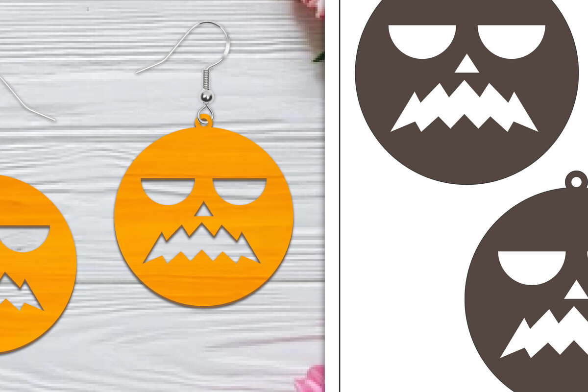 Intra απο ξύλο plywood  Χρώμα wenge 3mm-4mm πάχος - Αποκριάτικα σκουλαρίκια με λέιζερ Δίασταση 3x3 cm INTRAFABR-26123355