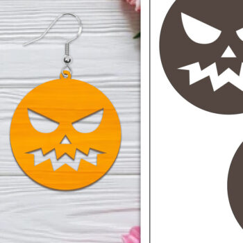 Intra απο ξύλο plywood Χρώμα wenge 3mm-4mm πάχος - Αποκριάτικα σκουλαρίκια με λέιζερ Δίασταση 3x3 cm INTRAFABR-26123232 - Image 1