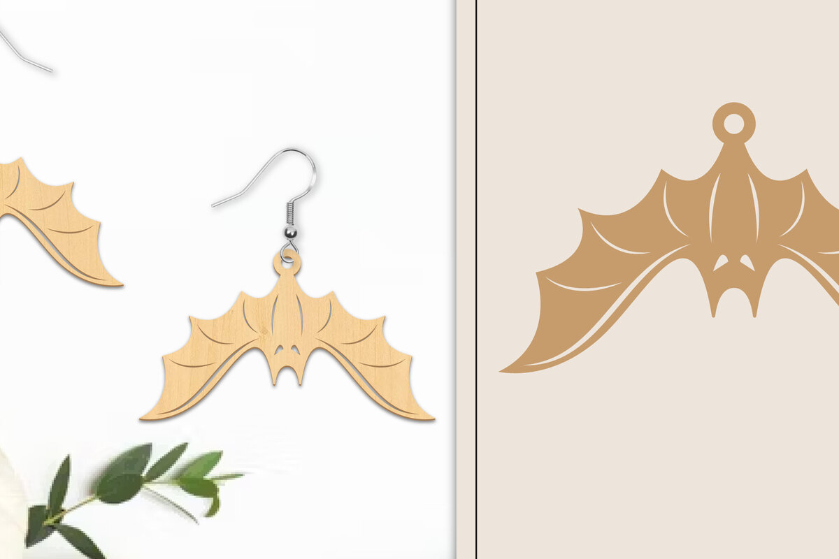 Intra απο ξύλο plywood  Χρώμα wenge 3mm-4mm πάχος - Αποκριάτικα σκουλαρίκια με λέιζερ Δίασταση 3x3 cm INTRAFABR-14943521