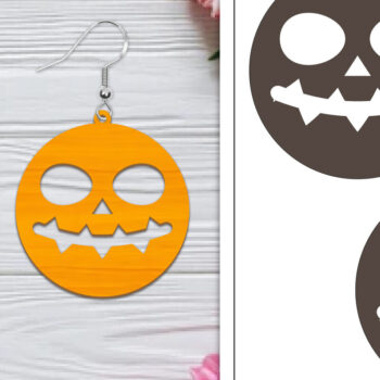 Intra απο ξύλο plywood Χρώμα wenge 3mm-4mm πάχος - Αποκριάτικα σκουλαρίκια με λέιζερ Δίασταση 3x3 cm INTRAFABR-25425992 - Image 1