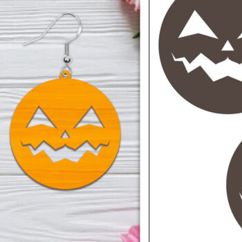 Intra απο ξύλο plywood  Χρώμα wenge 3mm-4mm πάχος - Αποκριάτικα σκουλαρίκια με λέιζερ Δίασταση 3x3 cm INTRAFABR-123501243 - Image 1