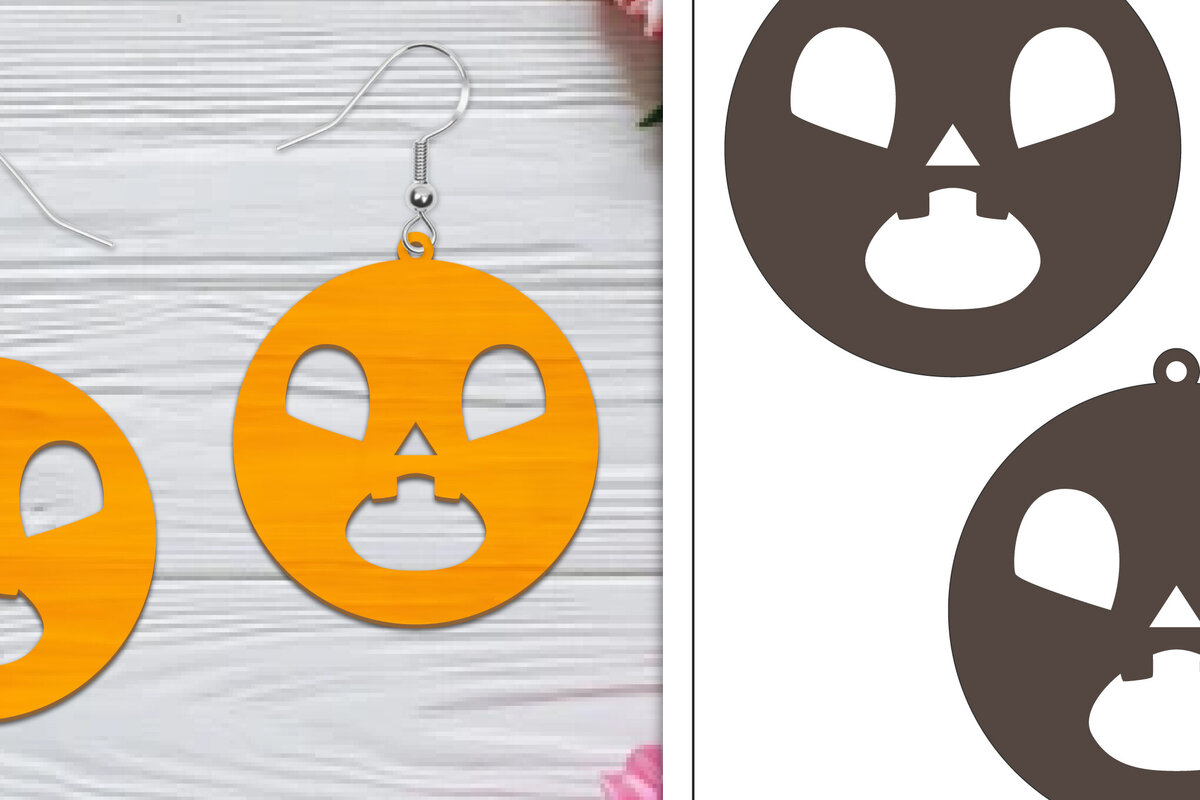 Intra απο ξύλο plywood  Χρώμα wenge 3mm-4mm πάχος - Αποκριάτικα σκουλαρίκια με λέιζερ Δίασταση 3x3 cm INTRAFABR-123501233