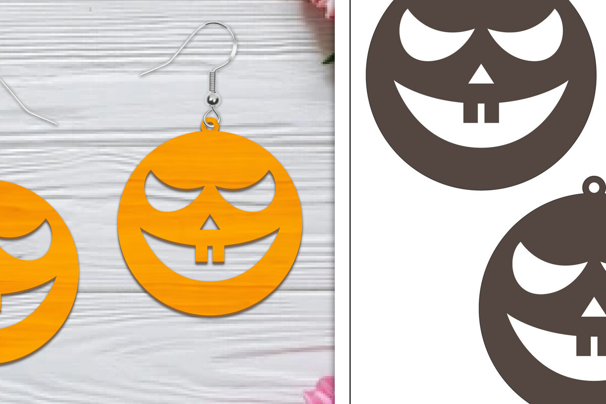 Intra απο ξύλο plywood  Χρώμα wenge 3mm-4mm πάχος - Αποκριάτικα σκουλαρίκια με λέιζερ Δίασταση 3x3 cm INTRAFABR-120661118