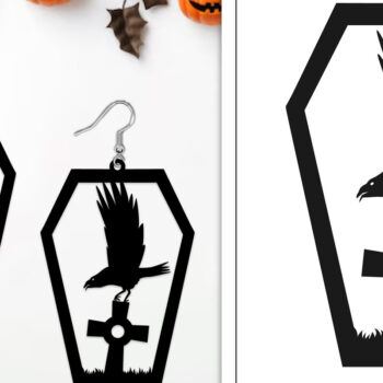 Intra απο ξύλο plywood Χρώμα wenge 3mm-4mm πάχος - Αποκριάτικα σκουλαρίκια με λέιζερ Δίασταση 3x3 cm INTRAFABR-16147148 - Image 1