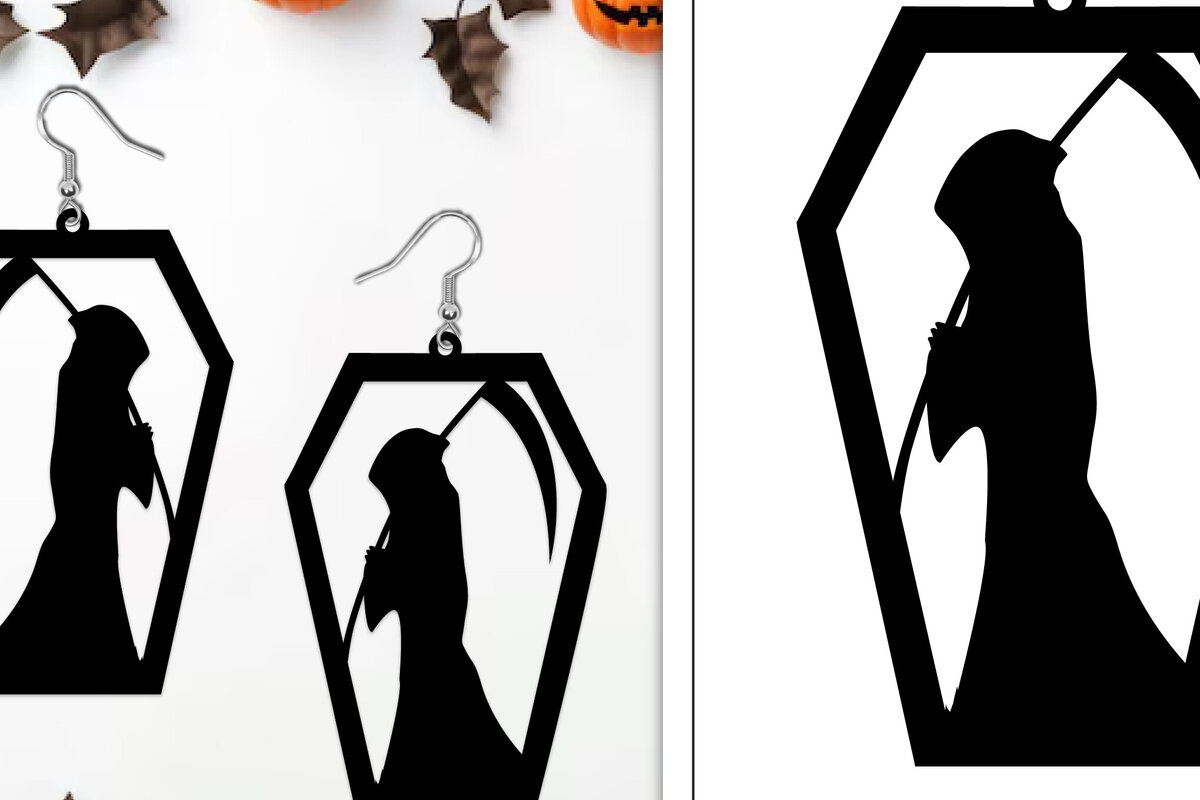 Intra απο ξύλο plywood  Χρώμα wenge 3mm-4mm πάχος - Αποκριάτικα σκουλαρίκια με λέιζερ Δίασταση 3x3 cm INTRAFABR-72192544